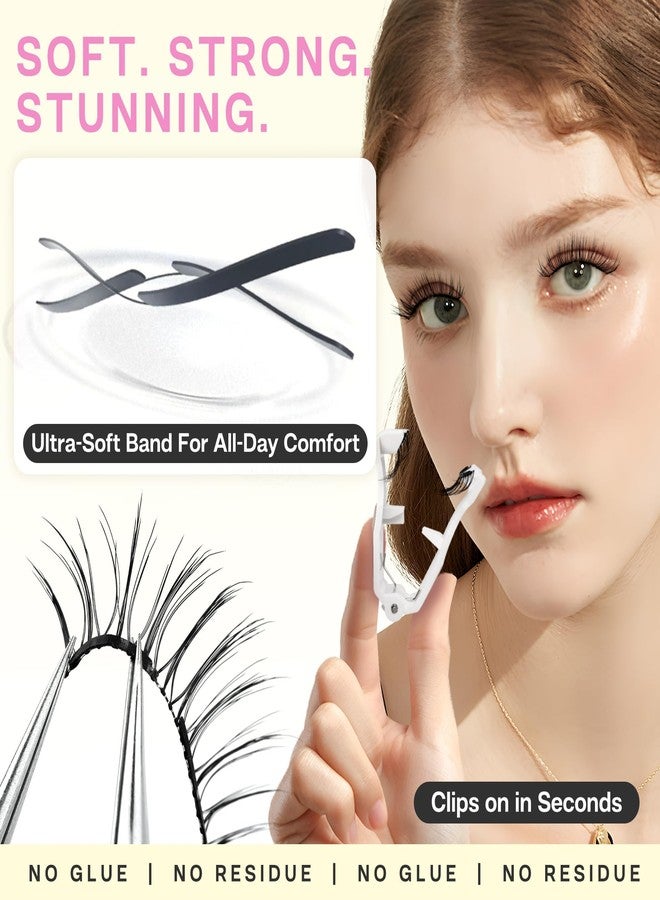 CALAILIS Magnetic Eyelashes with Applicator Upgrade Soft Magnetic Lashes Natural Look Reusable No Glue or Eyeliner Needed Easy to Wear and Remove (RC02) - Image 3